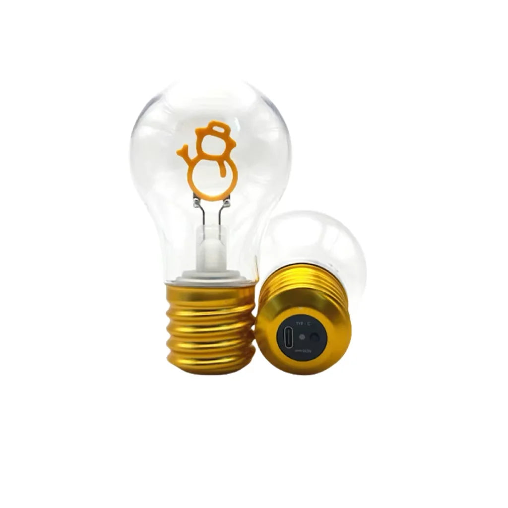 Edison A70 Rechargeable LED Decorative Bulb – Vintage Warm Light Type-C Portable Art Lamp