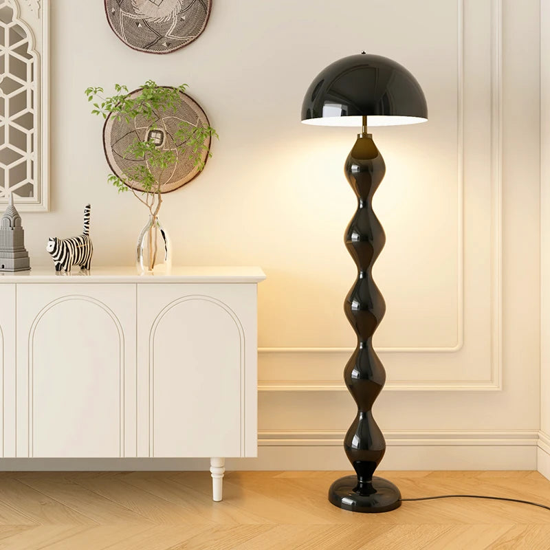 Cream Style Ceramic Floor Lamp – Sand Hair Decorative Standing Light for Living Room and Bedroom Ambient Lighting