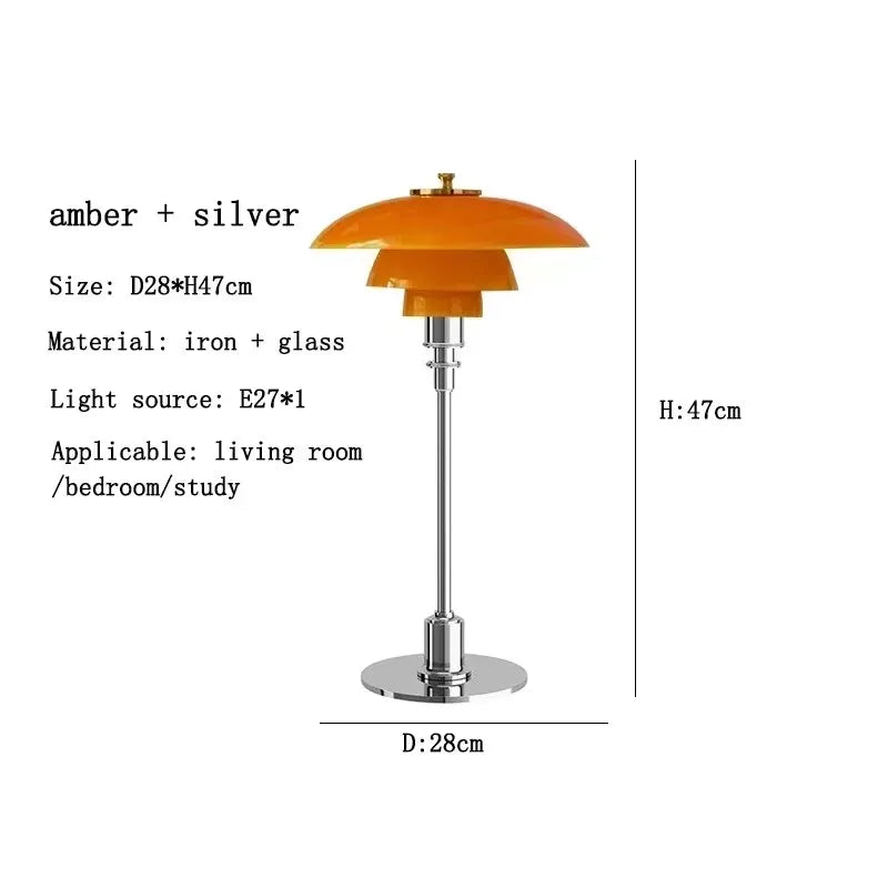 Nordic Designer Colored Glass Table Lamp – Modern Reading Light for Bedroom, Bedside, and Living Room Decoration