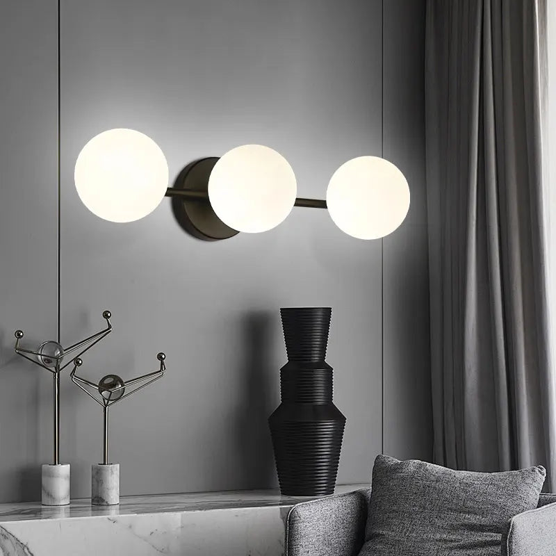 Nordic Frosted Glass Ball LED Wall Lamp – Modern G9 Sconce for Bedroom, Living Room, and Home Décor Lighting