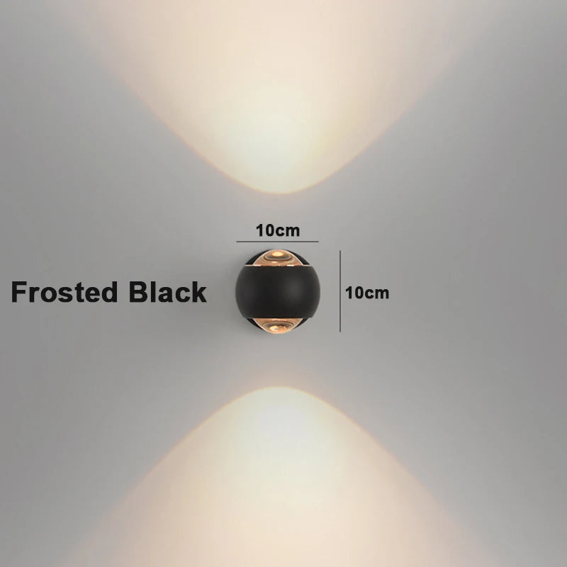 Modern Frosted Metal LED Wall Lamp – Rotatable Up Lamp; Down Acrylic Lens Sconce for Luxury Bedroom and Nordic Interior Lighting