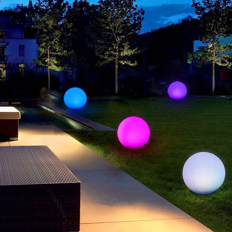 Solar LED Ball Light with Remote Control – 16-Color Adjustable IP65 Waterproof Sphere Lamp for Garden & Lawn Decoration
