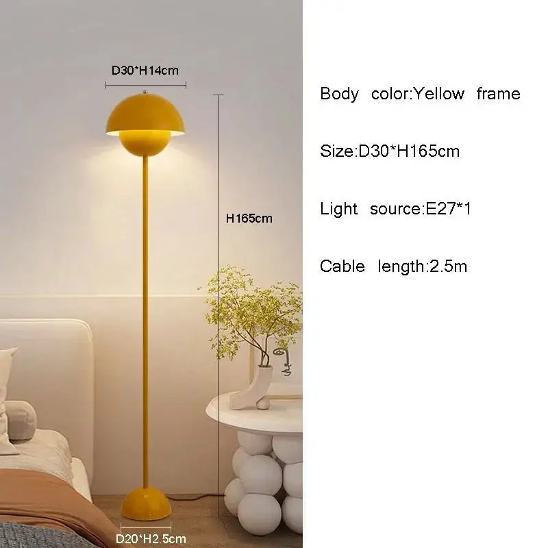 Simple Modern Cream Style Bud LED Floor Lamp – High Quality E27 Table and Desk Light for Bedroom and Living Room