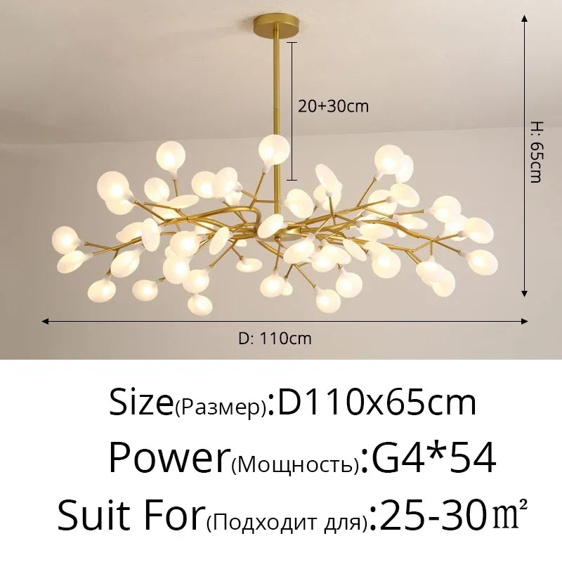 Nordic Firefly Pendant Light – Luxury Creative Art Chandelier for Living Room & Bedroom Home Decor
