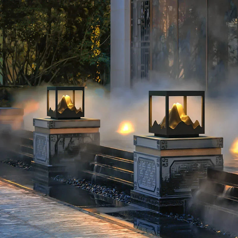 Solar Post Light Outdoor – IP65 Waterproof Auto Dusk to Dawn Stainless Steel Pathway Lamp for Garden, Villa, Courtyard, Fence Lighting