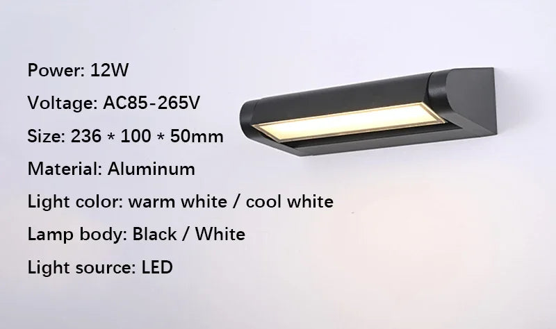 Adjustable Angle Outdoor Waterproof Wall Lamp – Modern Aluminum Garden and Exterior Wall Lighting