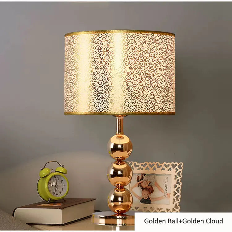 Large Modern Creative Table Lamp – Simple Silver, Gold, Black Bedside and Living Room Desk Light