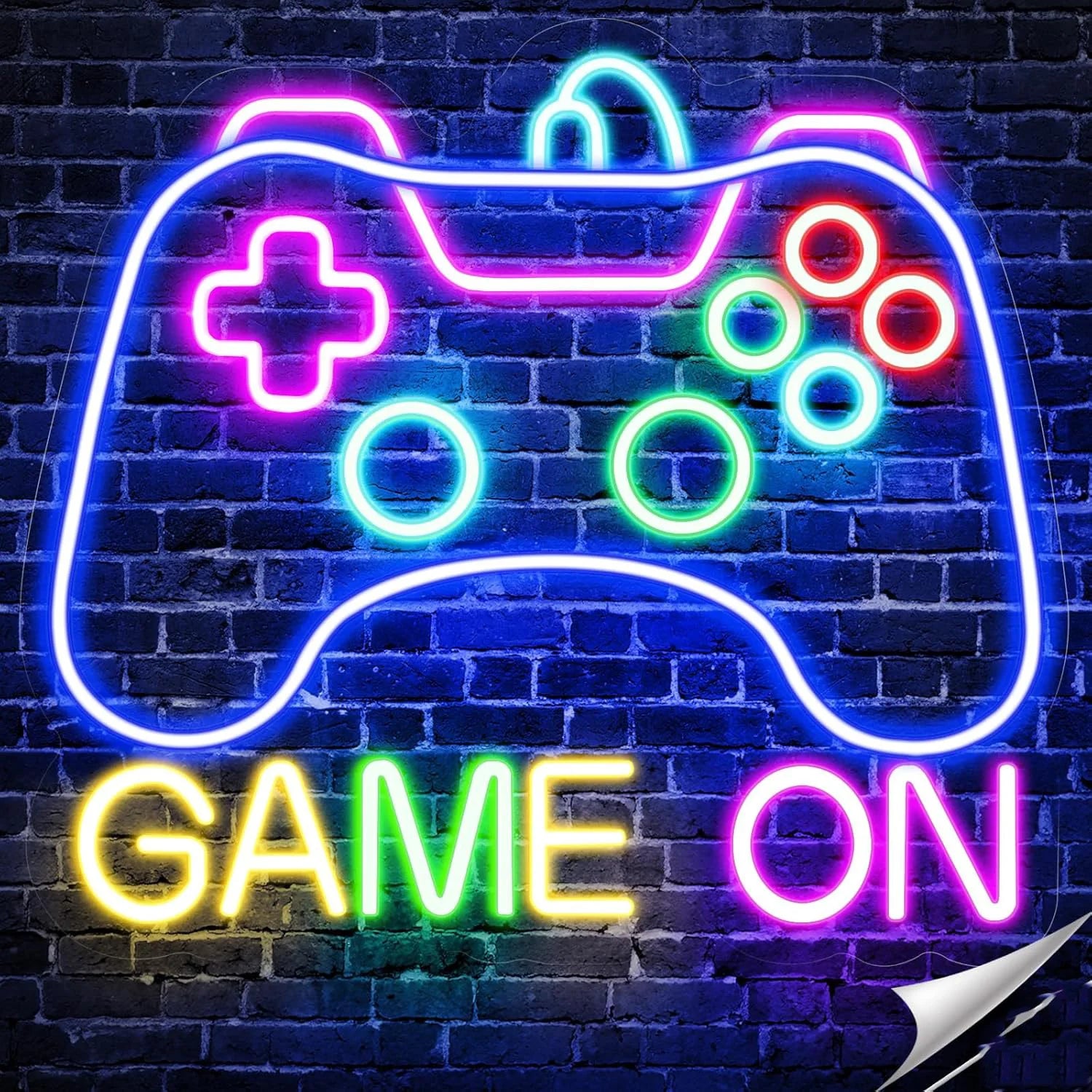 Gamer Neon LED Wall Sign – Game Controller Light for Party, Man Cave and Gaming Room Decor