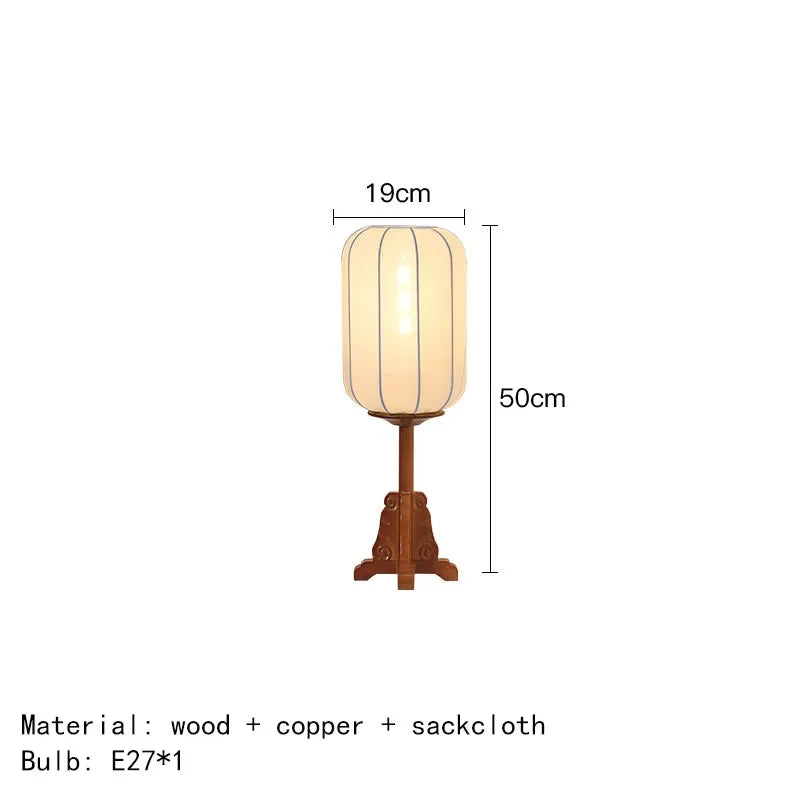 Nordic Vintage Style Floor Lamp – Cloth and Wood Japanese-Inspired Sofa-Side Vertical Light for Hotel and Home Décor