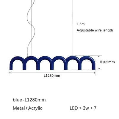 Oblure Arch Chandelier – Post-Modern U-Shaped Pendant Light