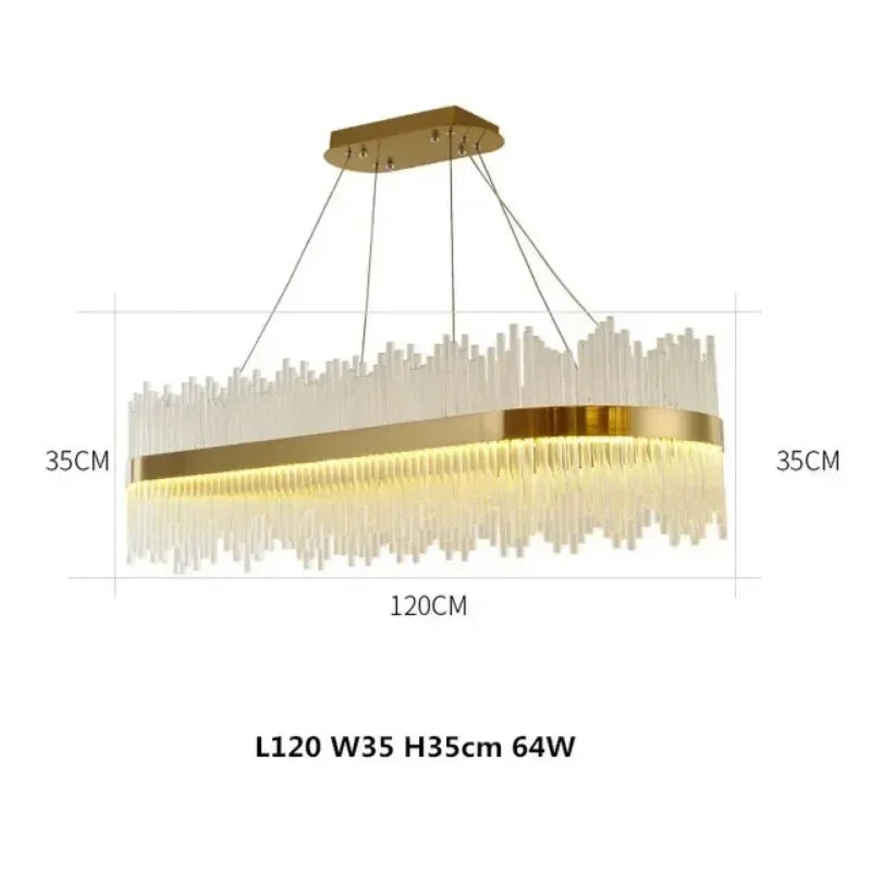 Light Luxury Post-Modern Crystal Chandelier – Round Atmosphere Pendant for Living Room, Bedroom & Dining Room