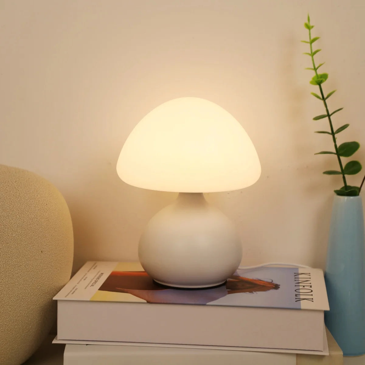 Modern Minimalist Mushroom Table Lamp – Three-Color Switching and Infinite Dimming Atmosphere Light for Home Decor