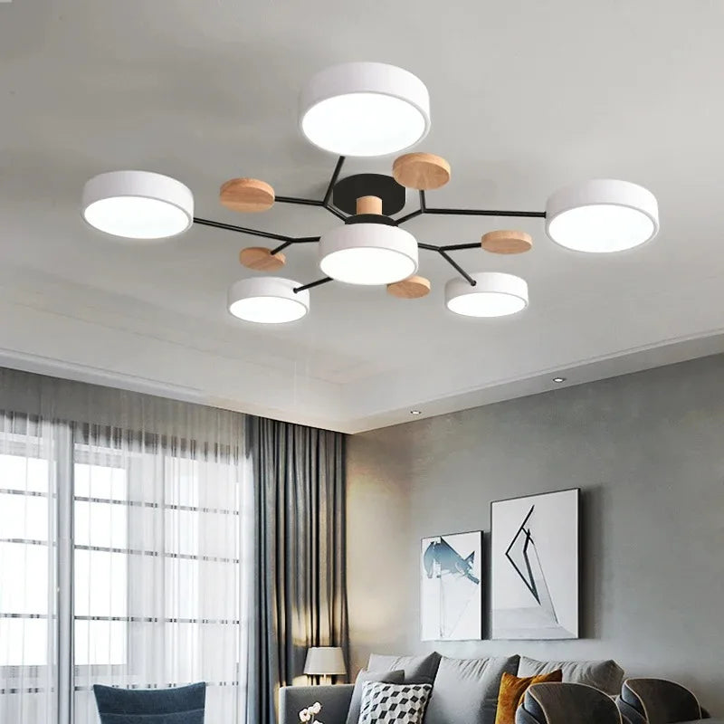 LED Chandelier – 3-Color Modern Ceiling Light for Living Room, Bedroom, Hotel & Apartment Décor