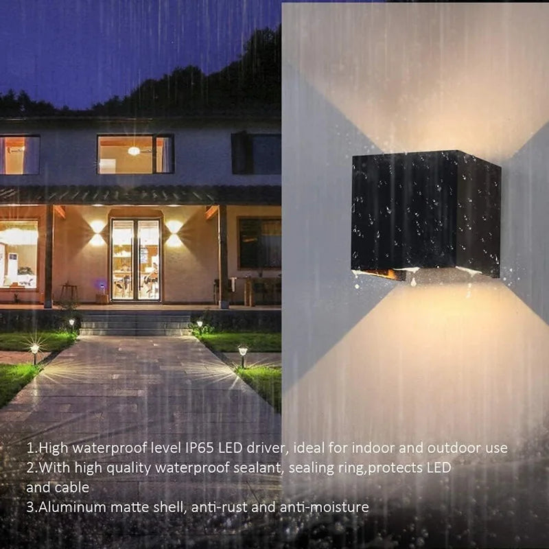 Aluminum LED Outdoor Wall Light – Waterproof Porch, Garden, Bedroom, Living Room, Corridor & Stairs Lighting