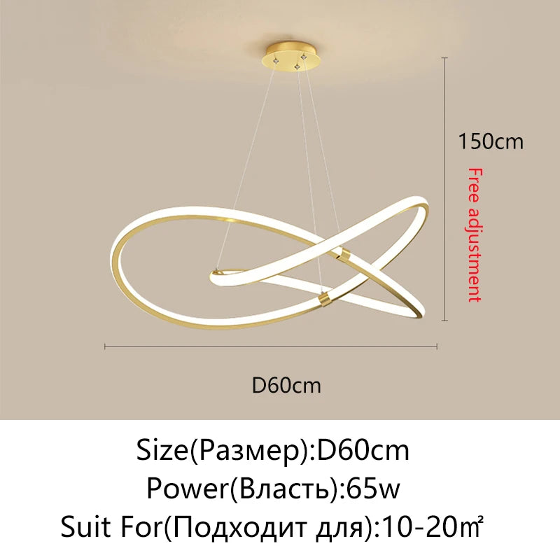 Modern LED Chandelier – Decorative Ceiling Light for Living Room, Dining Room, Bedroom & Kitchen