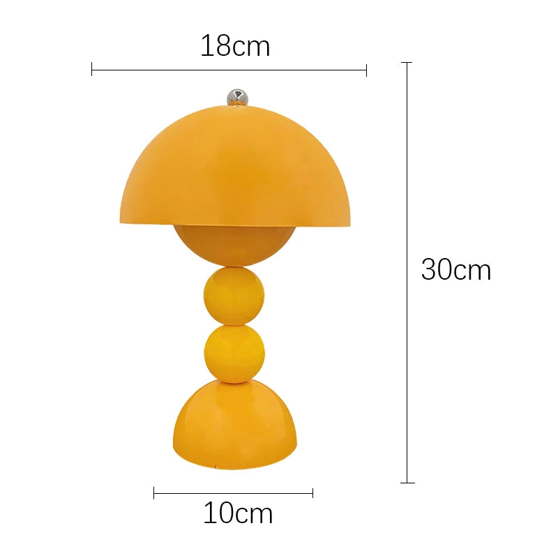 LED Flower Bud Table Lamp – Dimmable Nordic Bedside and Desk Light with USB Power for Bedroom and Home Decoration