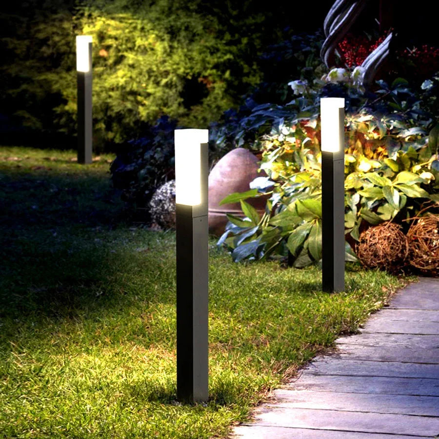 Waterproof IP65 Acrylic LED Lawn Light – Modern Aluminum Bollard Path Lamp for Garden, Walkway & Villa Landscape Decor