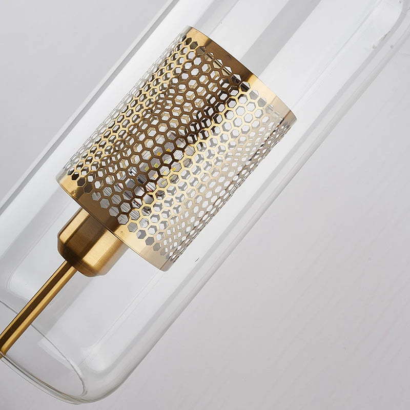 Modern Clear Glass Globe Wall Lamp – Golden Industrial Sconce for Bedside, Living Room, and Home Corridor Décor