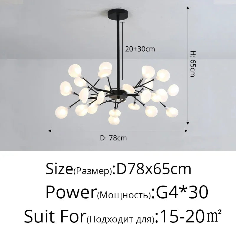 Nordic Firefly Pendant Light – Luxury Creative Art Chandelier for Living Room & Bedroom Home Decor