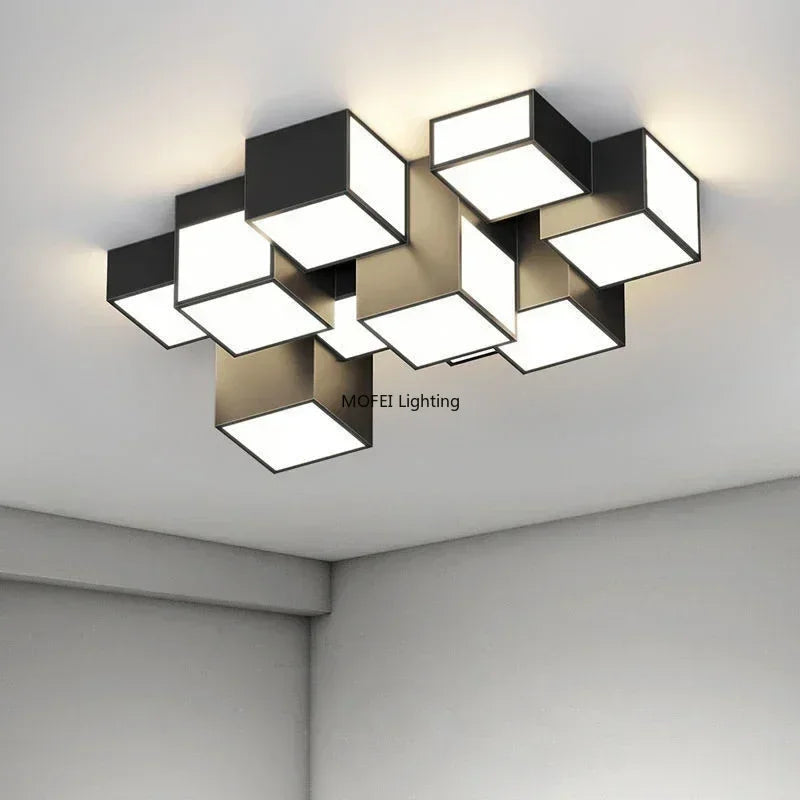 Nordic Designer Honeycomb LED Chandelier – Creative Remote-Dimming Pendant Light for Living Room & Bedroom