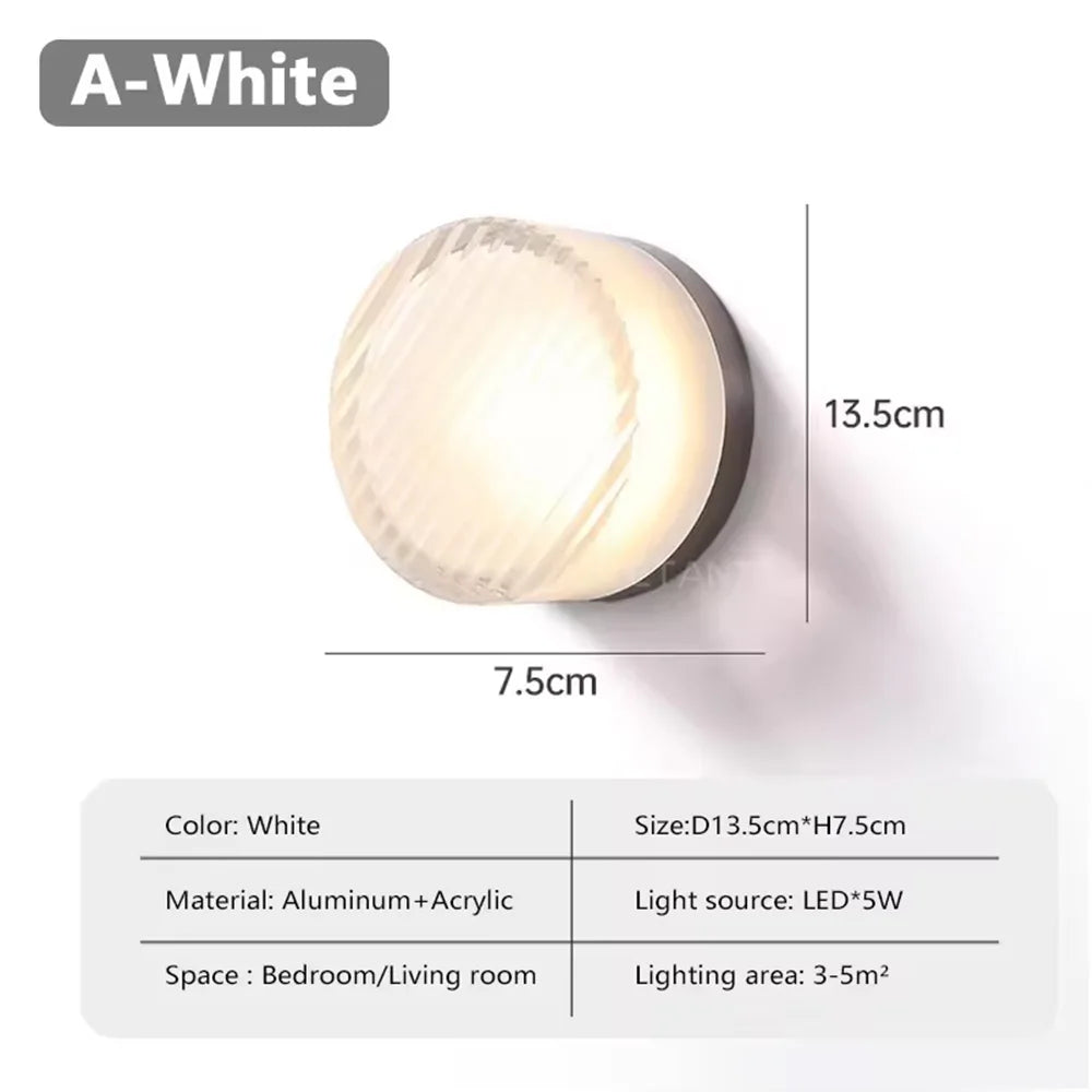 Nordic Jelly Design LED Wall Lamp – Modern Acrylic Lamp; Aluminum Decorative Sconce for Bedroom, Corridor, Study, and Home Interiors