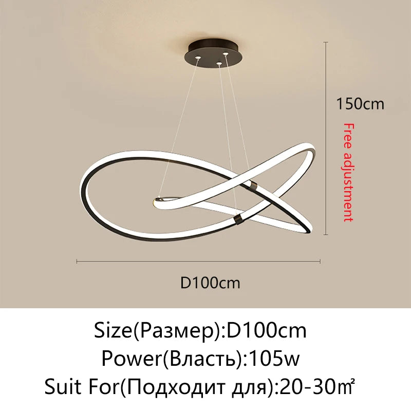 Modern LED Chandelier – Decorative Ceiling Light for Living Room, Dining Room, Bedroom & Kitchen