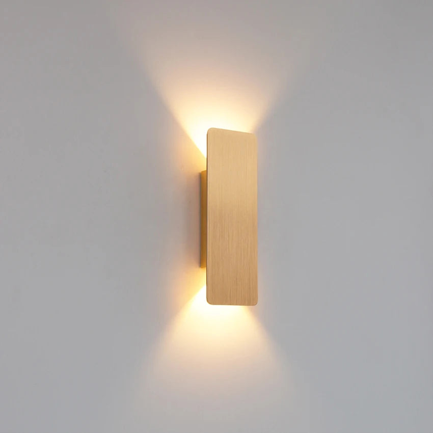 Modern LED Up &amp; Down Wall Lamp – Aluminum Indoor Sconce for Bedroom, Living Room, Aisle, and Corridor Lighting