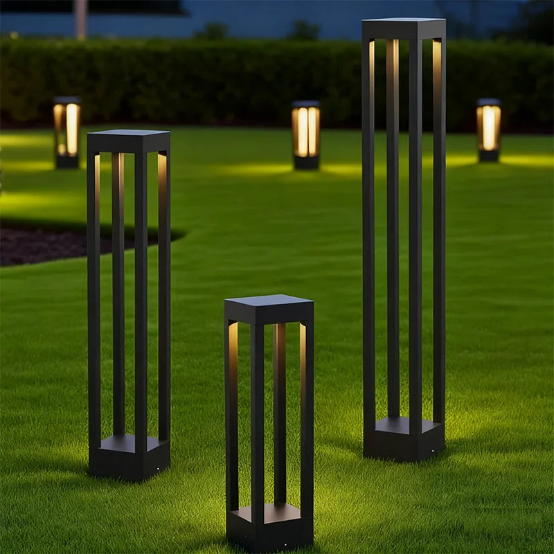 Outdoor Lawn Lamp LED Waterproof – Modern Aluminum Garden & Patio Bollard Light for Pathways, Pools & Courtyards