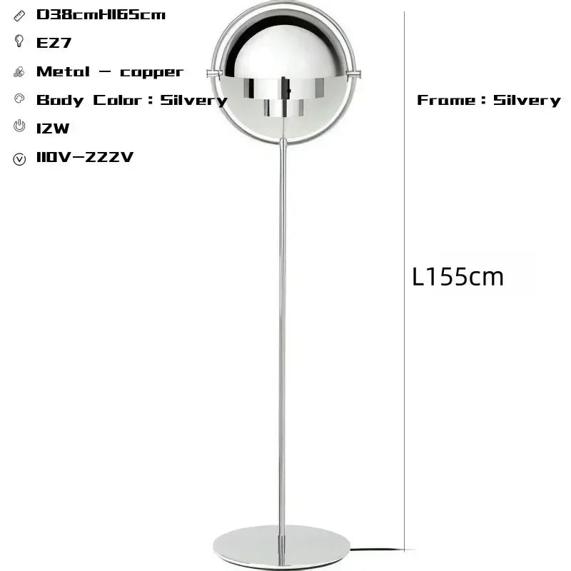 Modern LED Gubi Floor Lamp – Danish Multi-Lite Inspired Luxury Metal Standing Light for Bedroom, Study, and Living Spaces