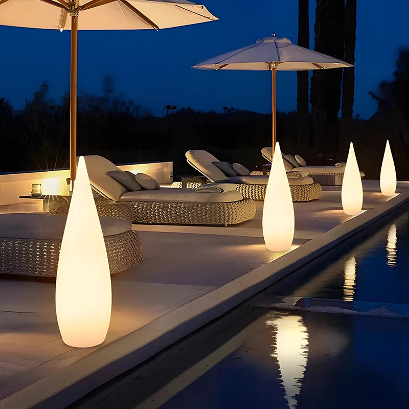 Luminous Water Drop Solar Lawn Lamp – Outdoor LED Garden Decoration Light, Waterproof Modern Landscape Lighting