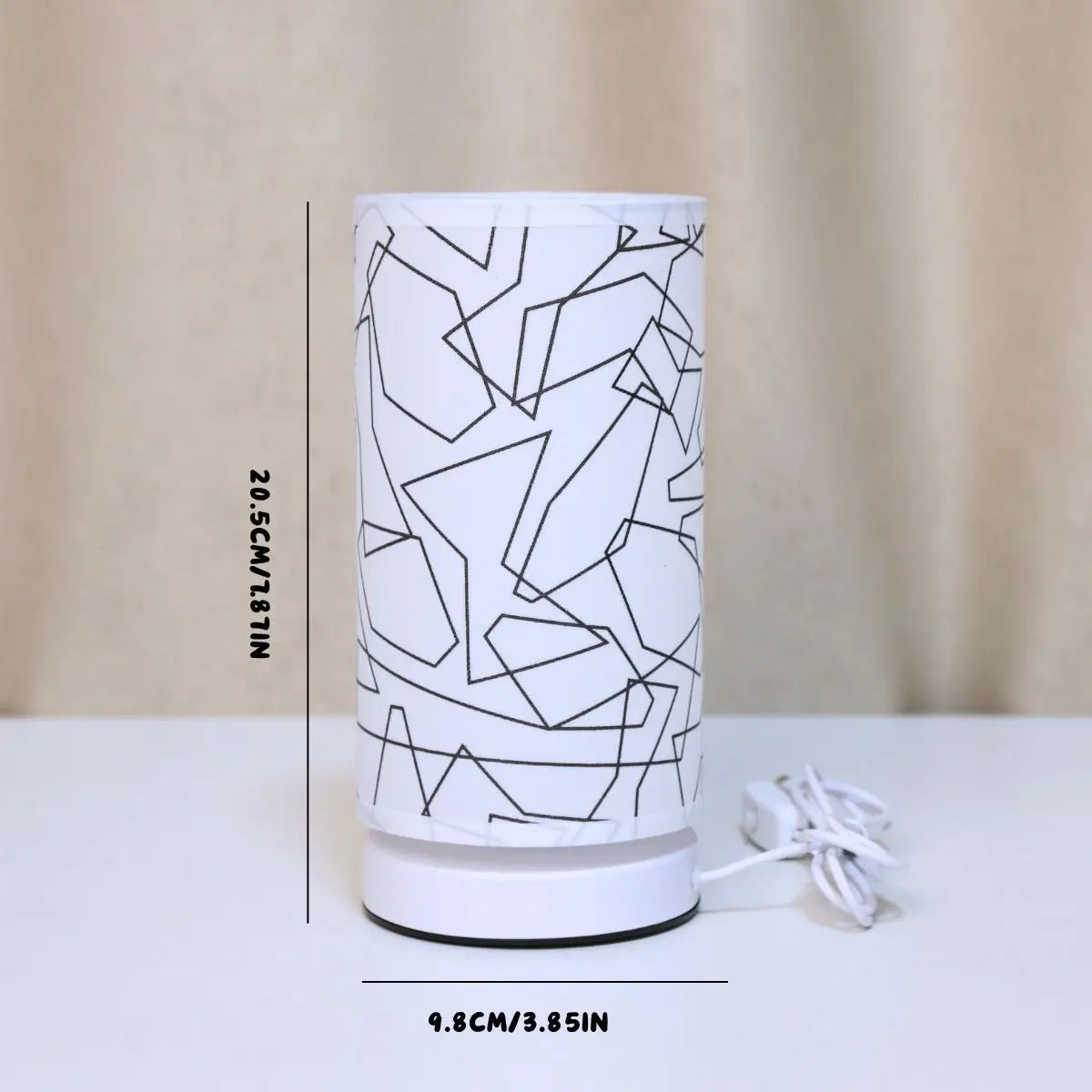 Modern Cylindrical Fabric USB Desk Lamp – Minimalist Bedside and Living Room Decorative Table Light