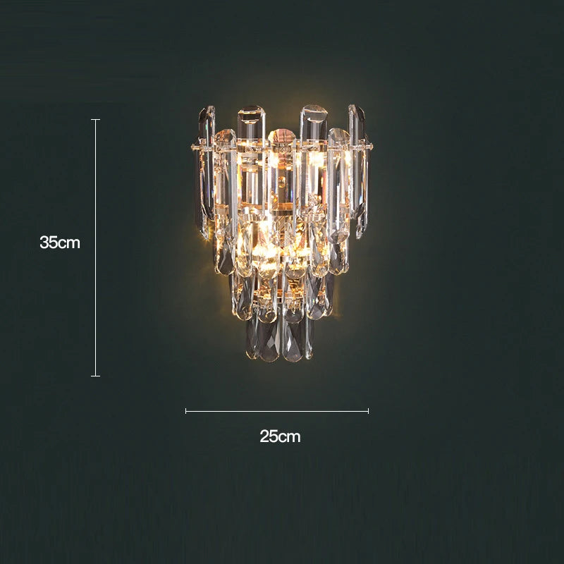 Clear Crystal Luxury LED Ceiling Chandelier – Modern Hanging Lamp for Living Room & Home Interior Lighting