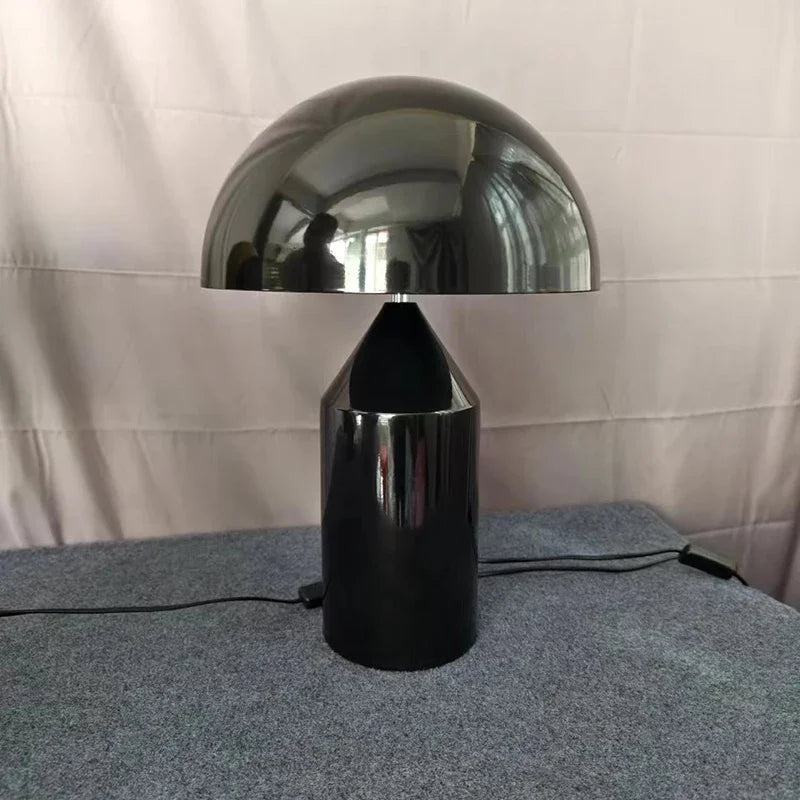 Italian Luxury Mushroom LED Floor Lamp – Nordic Metal Bedside Light for High-End Bedroom and Home Decoration