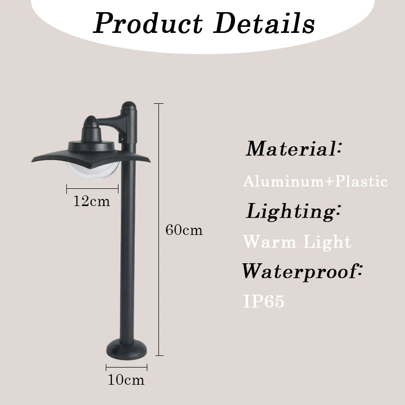 Lawn Lamps LED Outdoor Waterproof IP65 – 3000K Aluminum Spotlight for Garden Path & Villa Landscape Decoration
