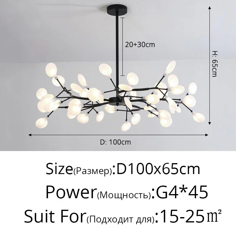 Nordic Firefly Pendant Light – Luxury Creative Art Chandelier for Living Room & Bedroom Home Decor