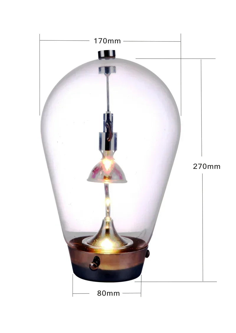 Nordic Designer Magnetic Gravity Adjustable Silver Lamp – Art Deco LED Bedside and Reading Light