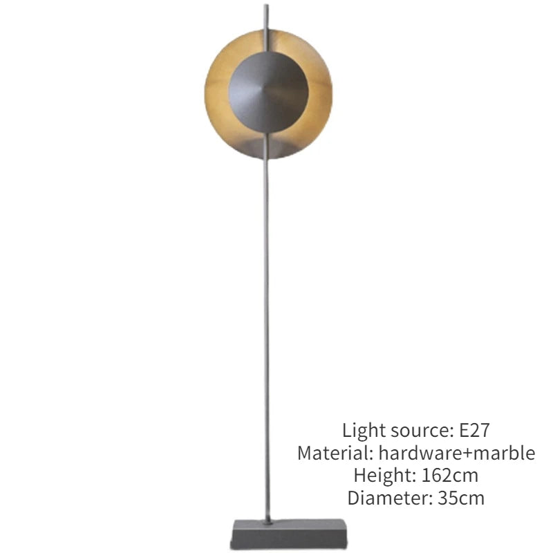 Postmodern Minimalist Natural Marble Floor Lamp – Contemporary LED Vertical Lamp for Living Room, Bedroom, Corridor