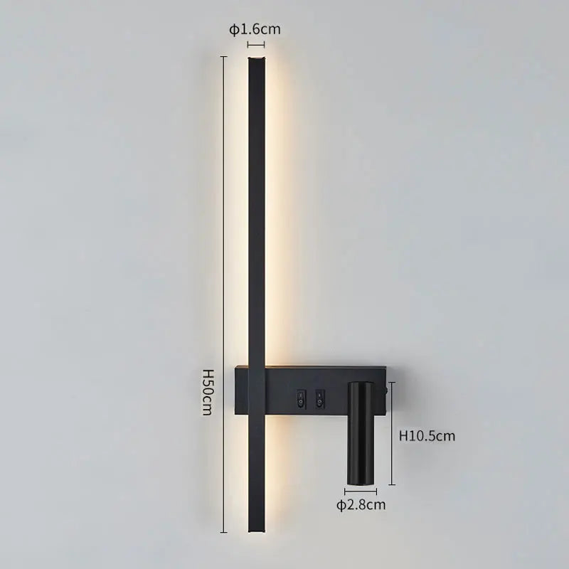 Nordic Modern Minimalist LED Wall Lamp – Black & White Luxury Decorative Light for Living Room, Sofa Background & Bedside