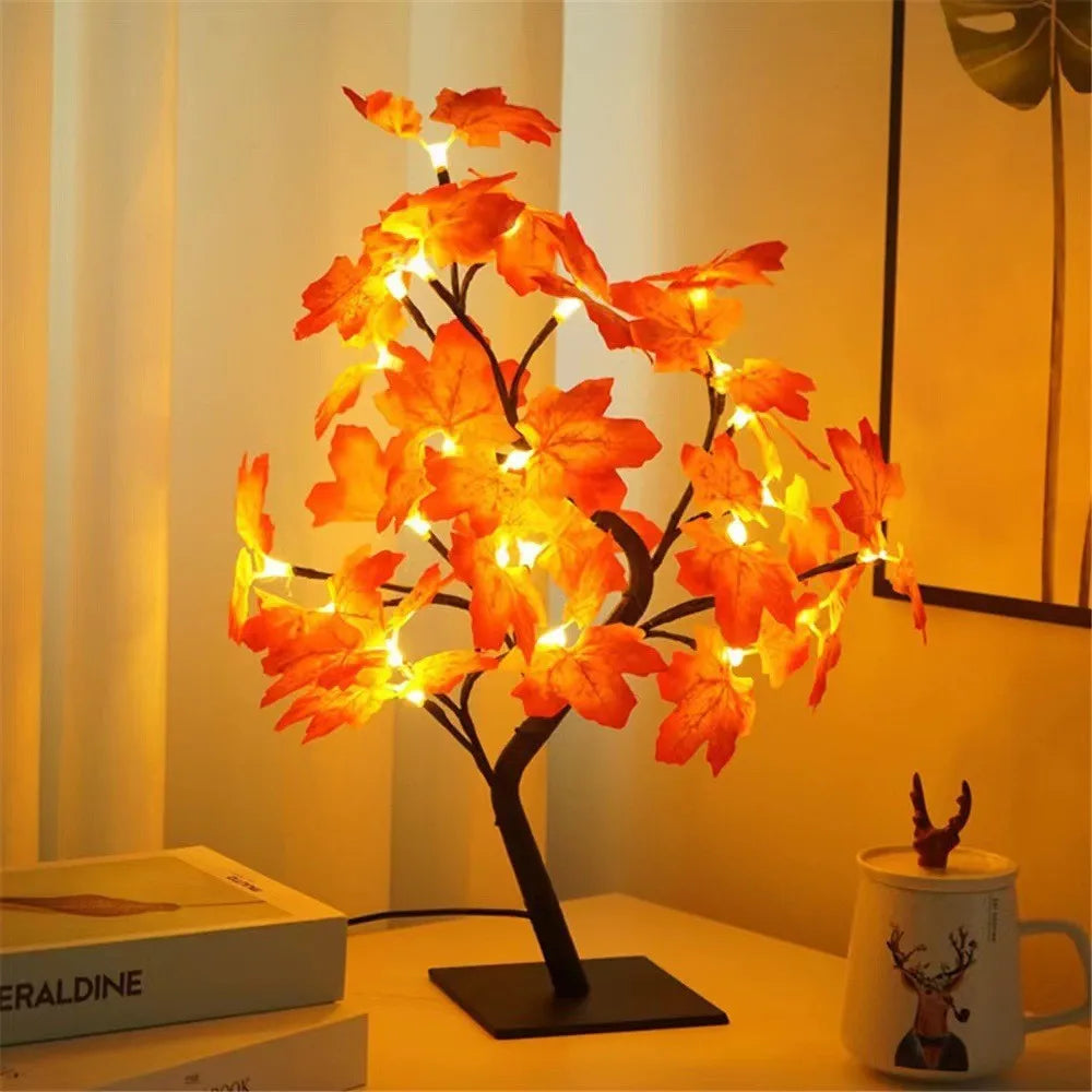 24LED Rose Flower Tree Table Lamp – USB Night Light for Kids’ Room and Home Decoration
