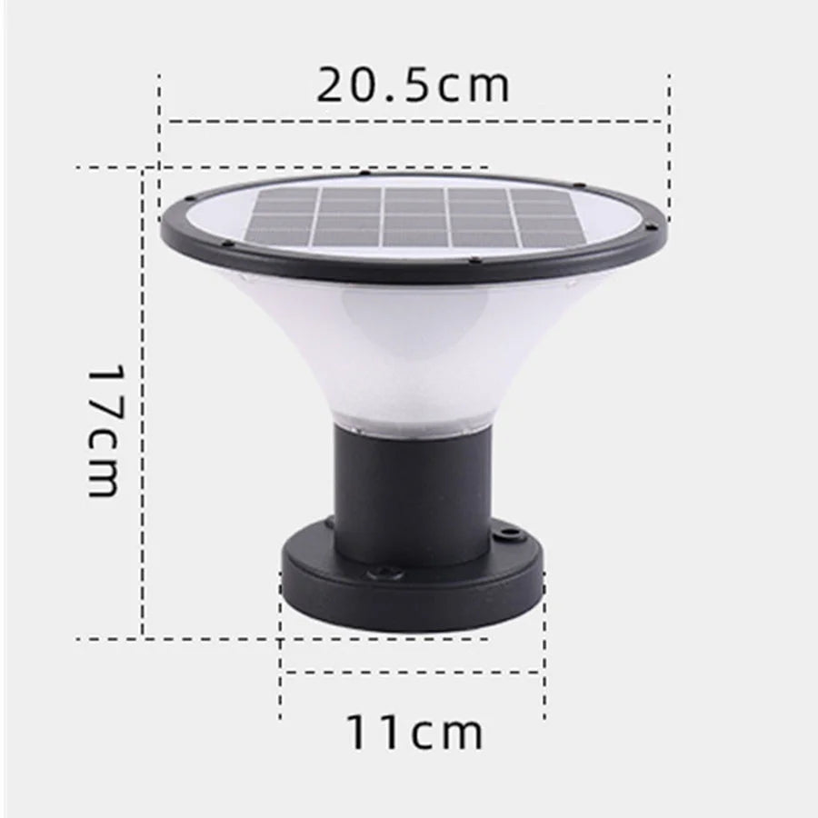 Villa Waterproof Solar Column Head Light – Thrisdar Outdoor Lawn, Fence & Gate Post Lamp IP65