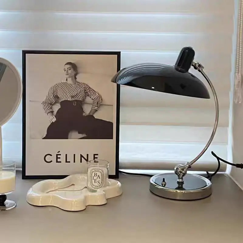 Danish Bauhaus Desk Lamp – Nordic Retro Vintage LED Bedside and Study Light