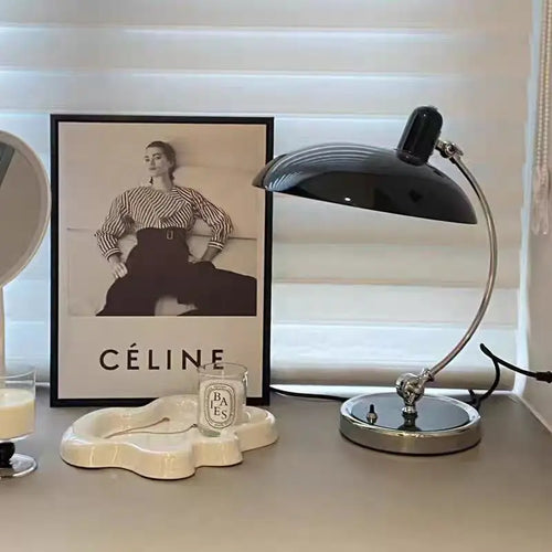 Danish Bauhaus Desk Lamp – Nordic Retro Vintage LED Bedside and Study Light