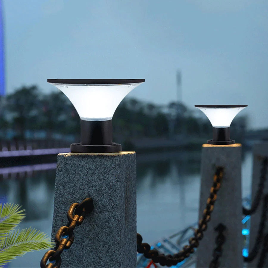 Villa Waterproof Solar Column Head Light – Thrisdar Outdoor Lawn, Fence & Gate Post Lamp IP65