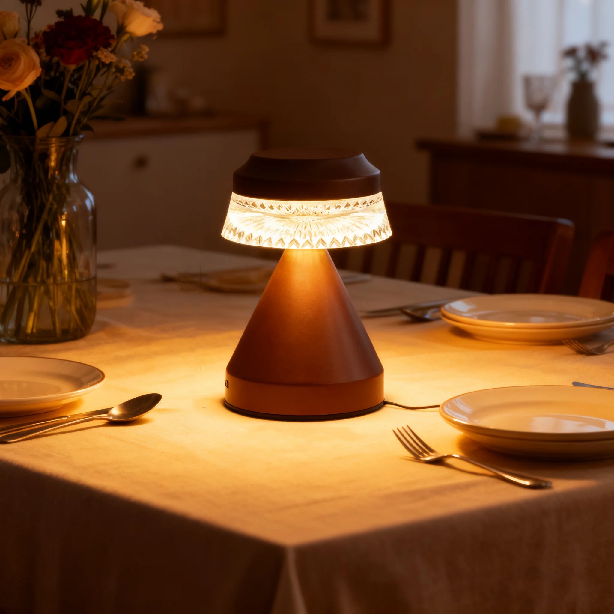 Mushroom LED Night Light Table Lamp – Rechargeable Touch Sensor Desk Lamp for Bedroom, Restaurant & Bar Décor