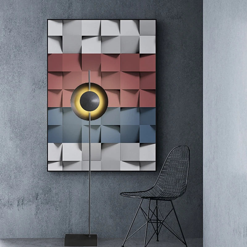 Postmodern Minimalist Natural Marble Floor Lamp – Contemporary LED Vertical Lamp for Living Room, Bedroom, Corridor