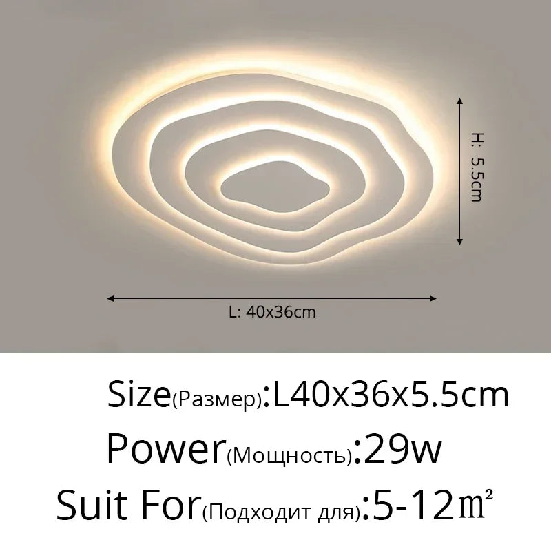 Nordic Corrugated Bedroom Chandelier – Creative Flush Mount Ceiling Light for Bedroom, Living Room & Terrace