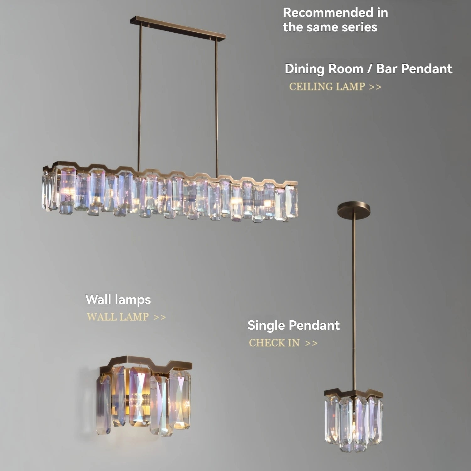 Iridescent Crystal Chandelier – Designer Luxury Round & Long Pendant Light for Dining Room, Living Room, Hotel & Villa