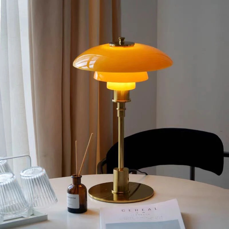 Nordic Designer Colored Glass Table Lamp – Modern Reading Light for Bedroom, Bedside, and Living Room Decoration