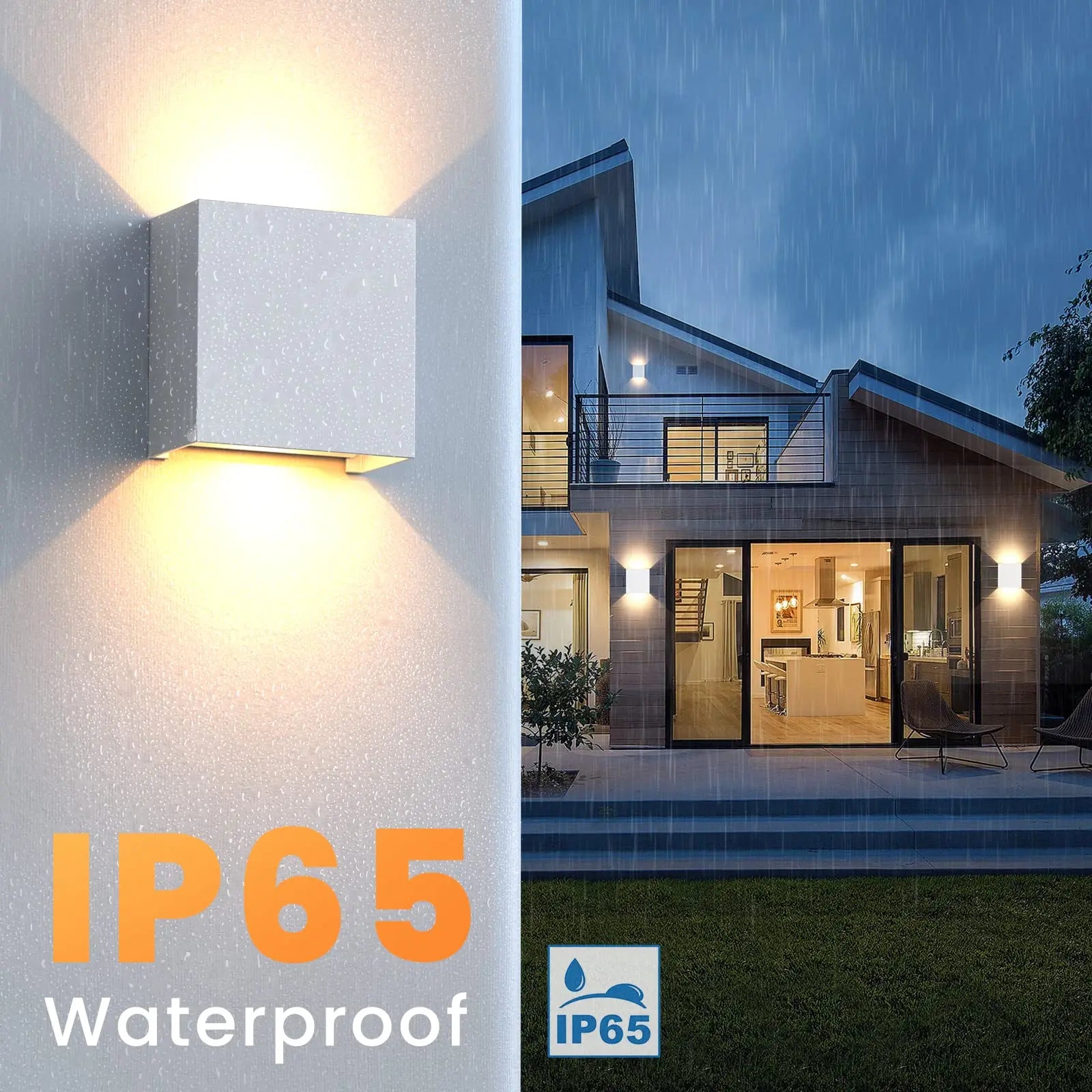 Modern LED Up & Down Wall Sconce – 6W Indoor & Outdoor IP65 Waterproof Aluminum Light