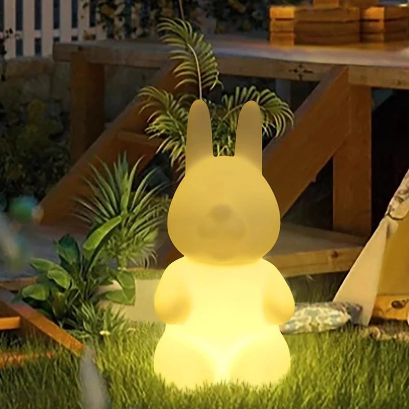 Luminous Rabbit LED Lawn Lamp – Outdoor Garden Decoration Light, Waterproof IP55, Multiple Light Modes